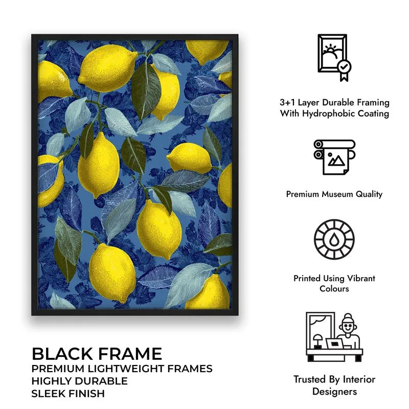 Lemon Grove Canvas Wall Painting - Black Frame media 9