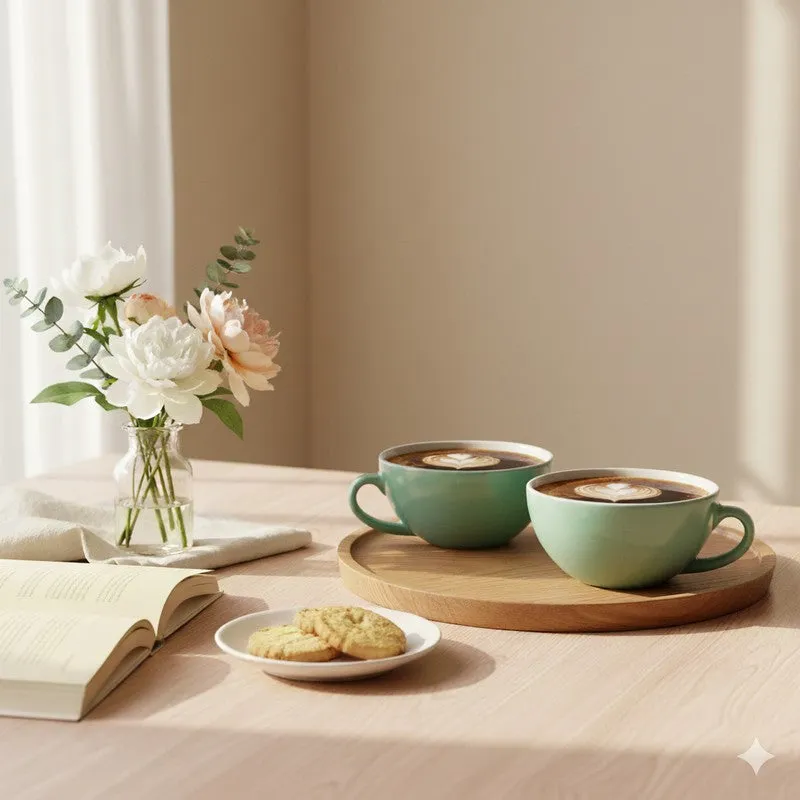 Zen Ceramic Coffee Mug (320 mL Each) - Set Of Two media 1