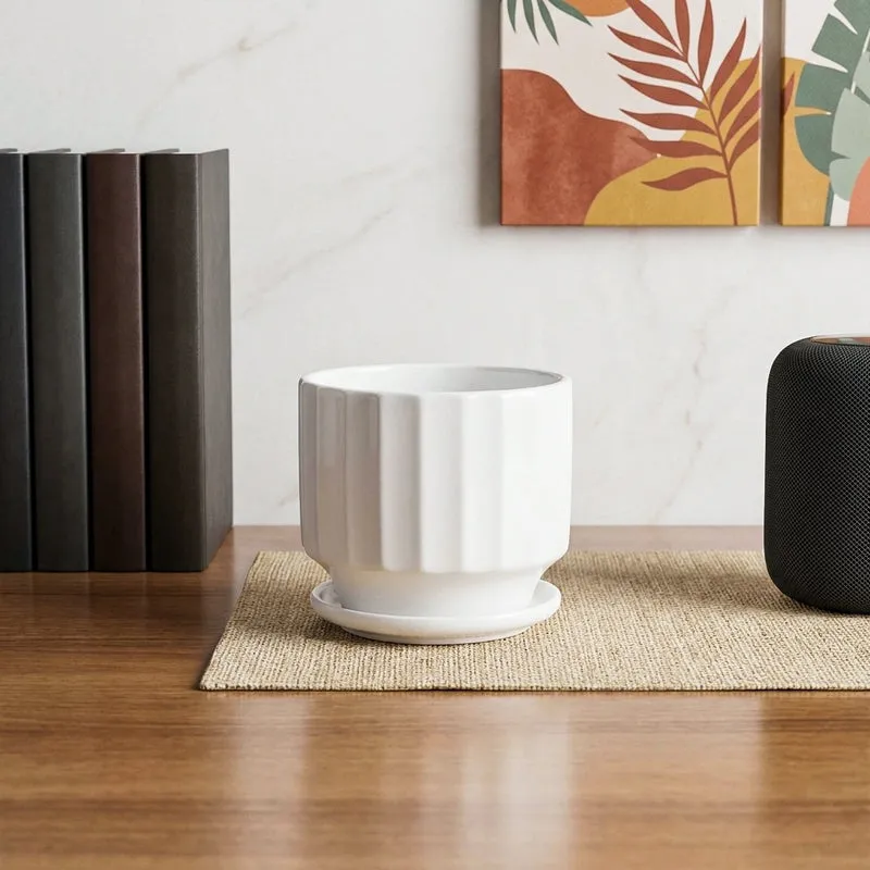 Lexie Ceramic Planter - Ivory media 1