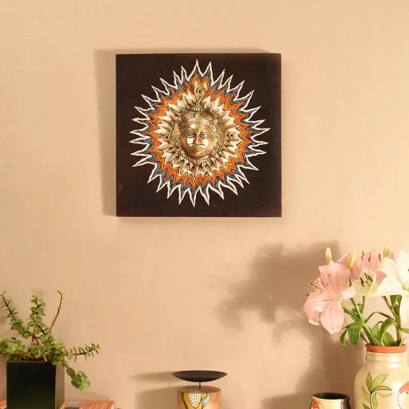 Divine Surya Brass Wall Art media 1