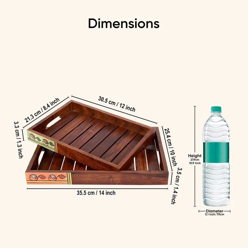Veeyan Wooden Tray - Set Of Two media 10