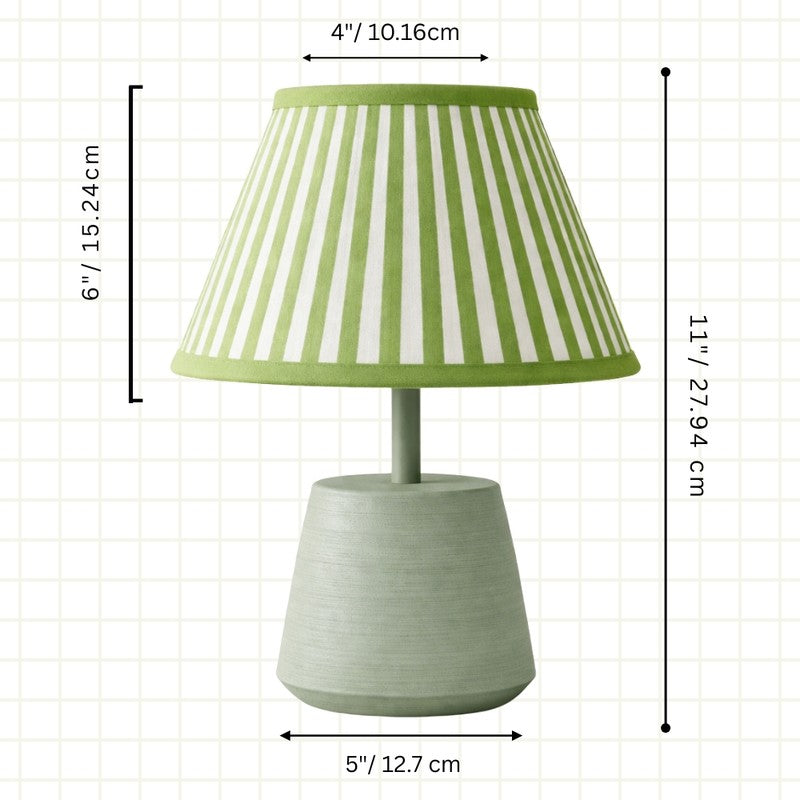 Everly Decorative Cotton Table Lamp - Green media 7