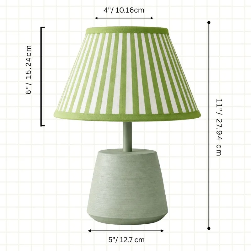 Everly Decorative Cotton Table Lamp - Green media 7