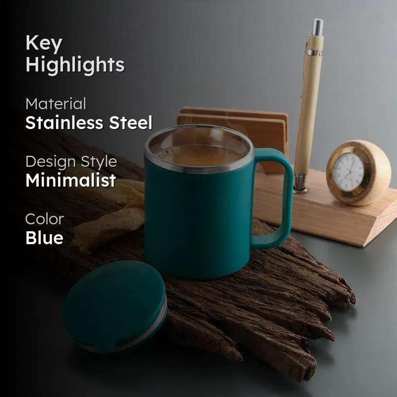 Festa Stainless Steel Coffee Mug (180 mL Each/Teal) - Set of Two media 2