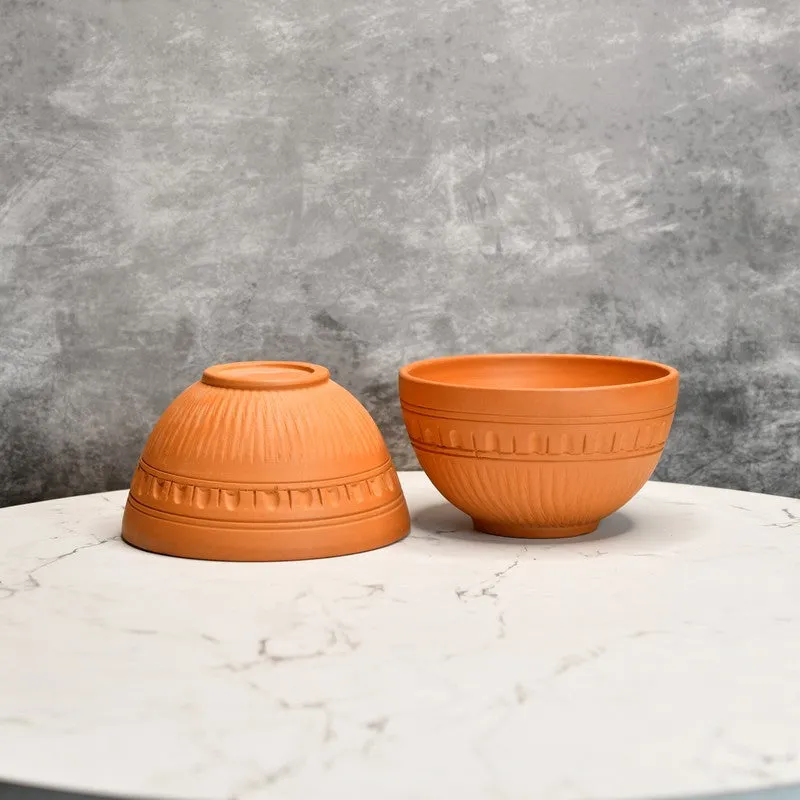 Natural Terracotta Serving Bowls (400 mL Each) - Set Of Two media 4