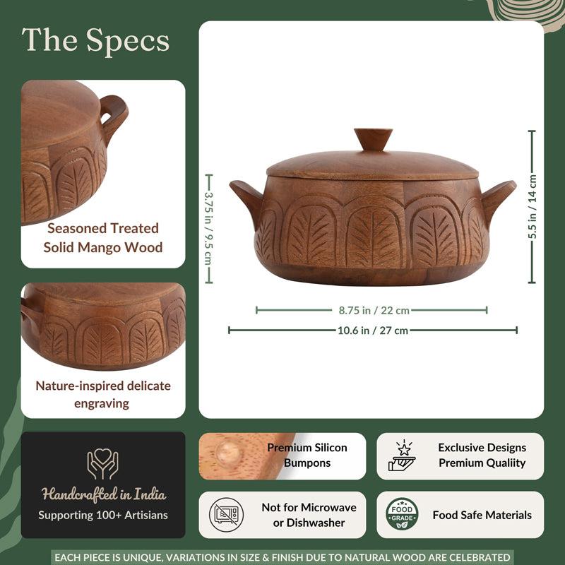 Roti Rasoi Handcrafted Wood Roti Box media 4