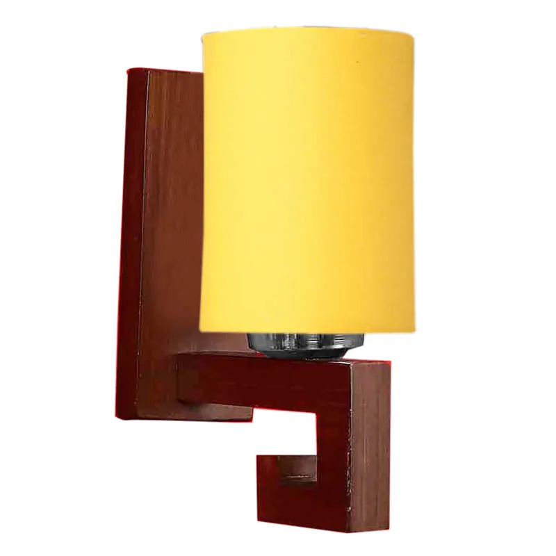 Solaris Cylindrical Wooden Wall Lamp media 4