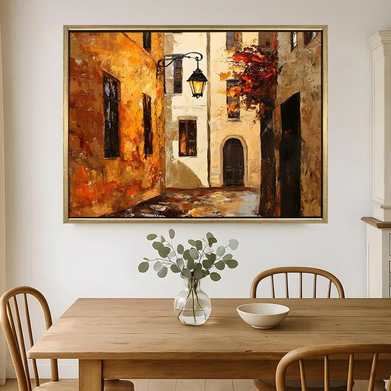Lantern Walk Canvas Wall Painting With Frame media 1