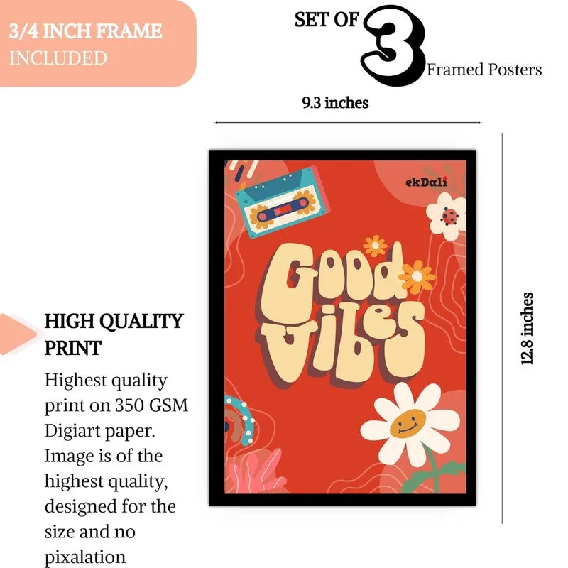 Retro Boost Paper Wall Painting With Frame - Black media 10