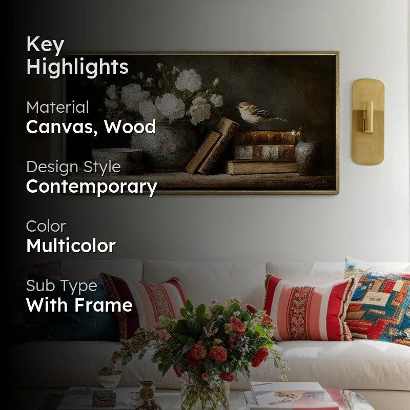 Gentle Poetic Canvas Wall Painting With Frame media 2