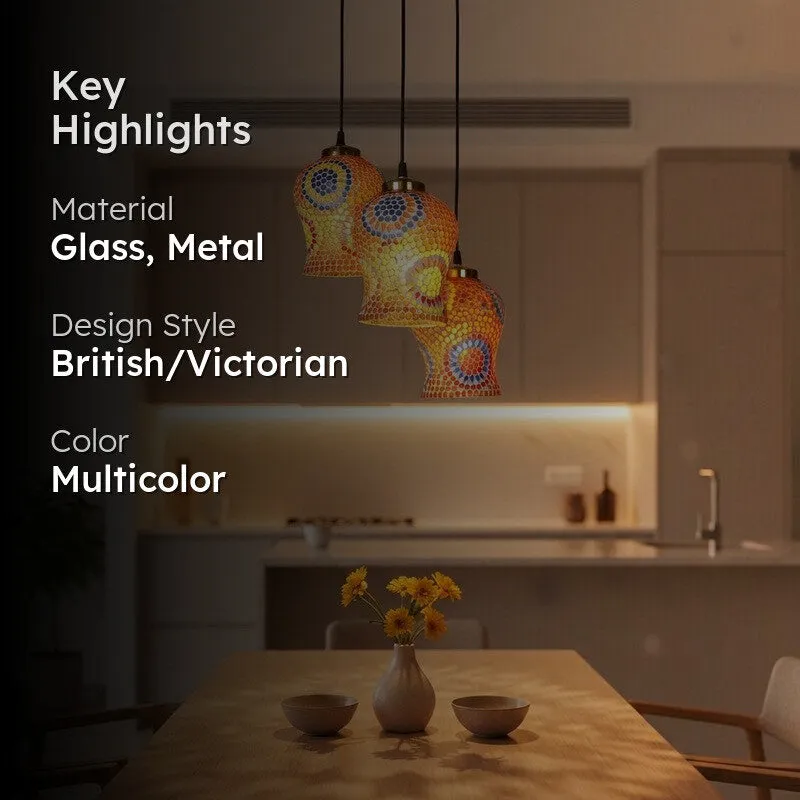 LumiFrost Glass Ceiling Lamp - Multicolor media 2