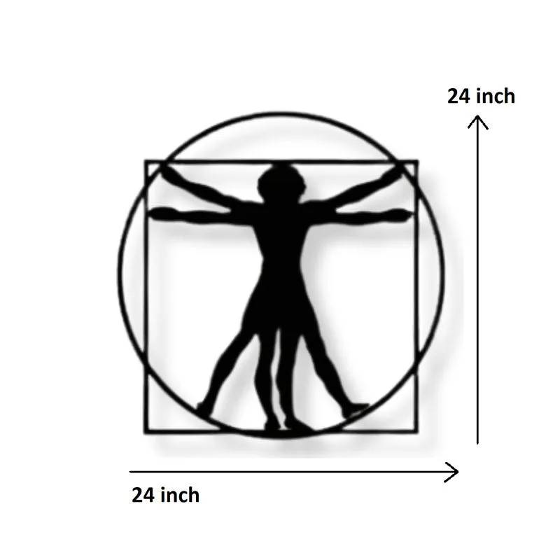 The Vitruvian Man Black Iron Wall Accent media 5