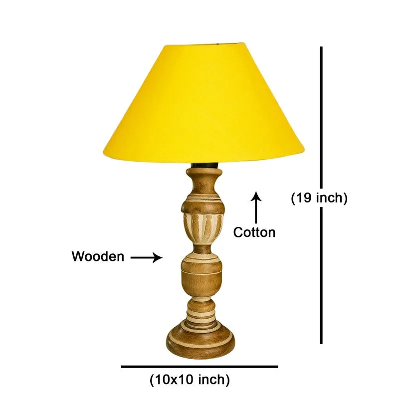 Zenrae Dusk Wooden Table Lamp - Yellow media 8