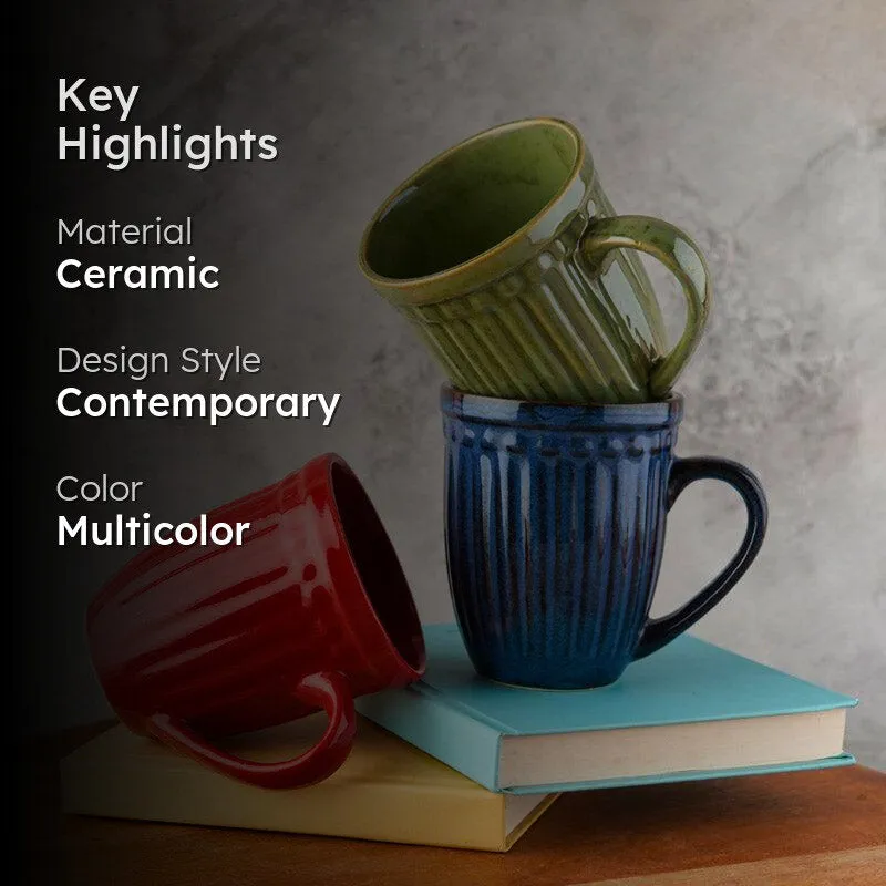 Regina Ceramic Tea Cup (230 mL Each) - Set of Three media 2