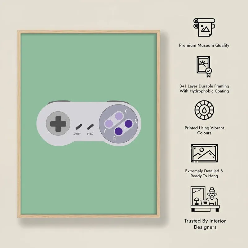 Level Up Framed Canvas Archival Canvas Wall Painting - Natural Brown Frame media 7