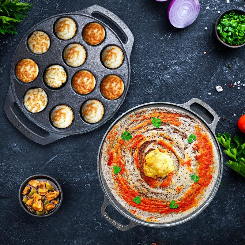 Solara Ever Heat Matte Finish Cast Iron Cookware Sets - Two Piece Set media 3
