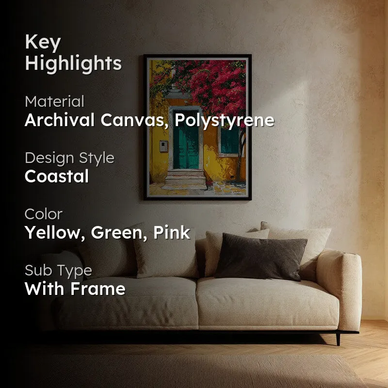 Garden Escape Canvas Wall Painting - Black Frame media 2
