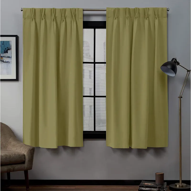 Imora Double Pinch Pleat Medium Width Curtain - Bottle Green media 10