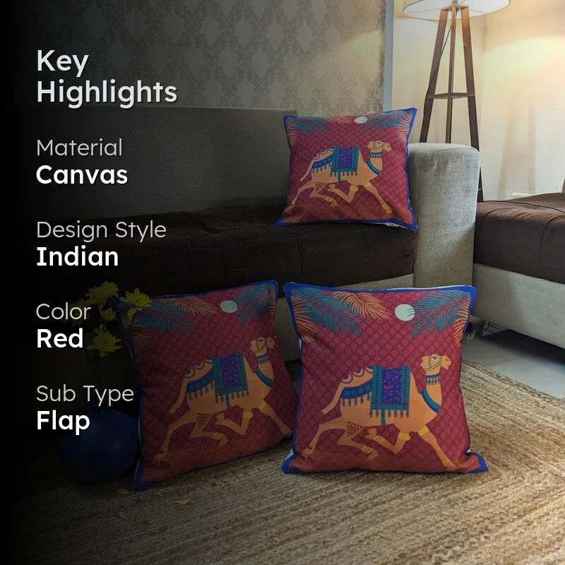 Camel Enclave Cushion Cover - Set Of Three media 2