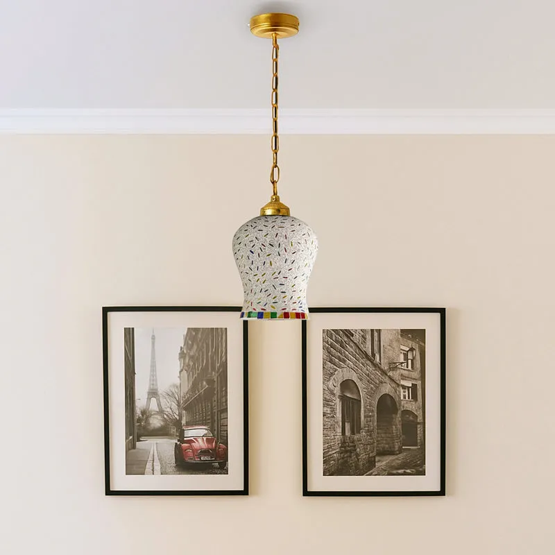 Mosaic Mini Metal & Glass Ceiling Lamp media 3