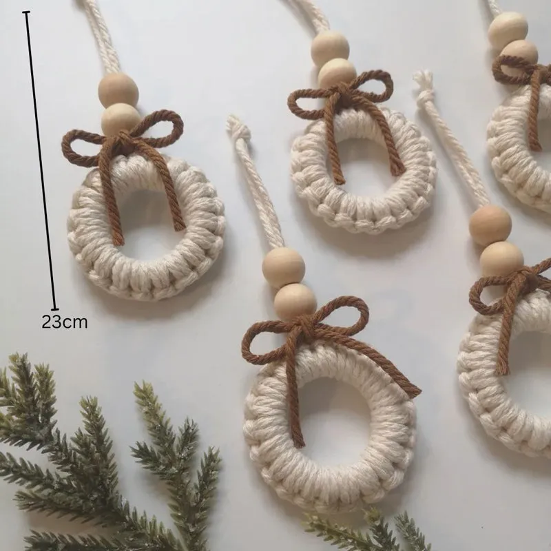 Winter Whimsies Macrame Christmas Ornament - Set Of Five media 5