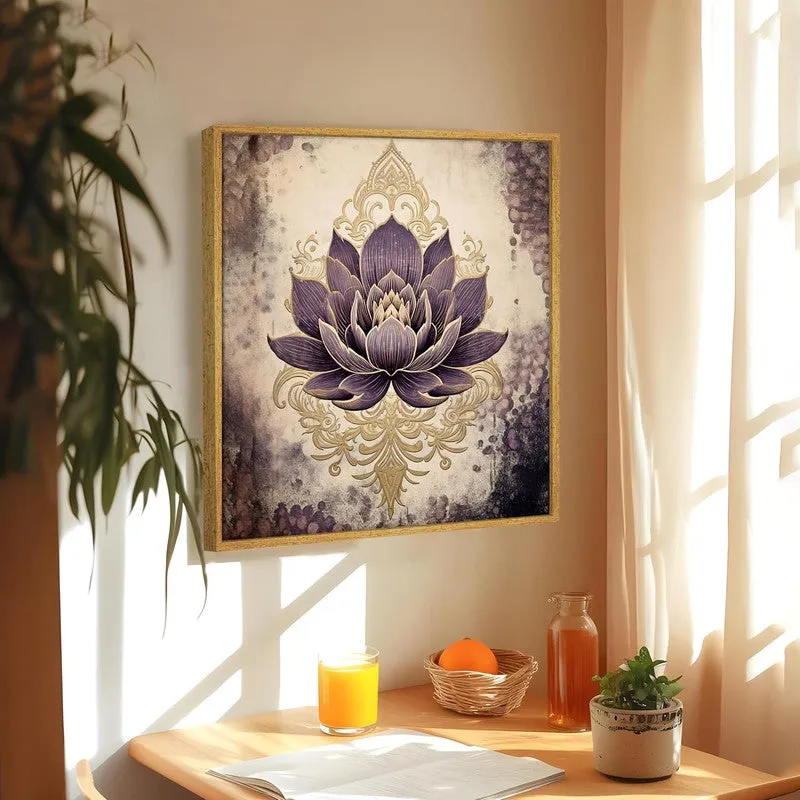 Pastel Lotus Wall Art With Frame media 2
