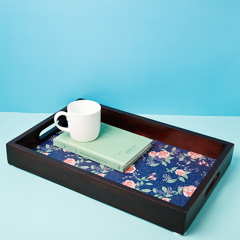 Wildrose Whimsy Wood Serving Tray media 4