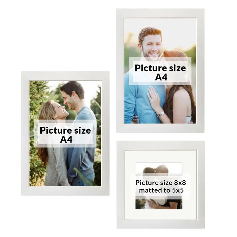Ansa Photo Frame (White) Photo Frame - Set Of Three media 3