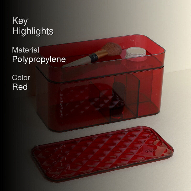 Zaxa Makeup Organizer - Red media 2