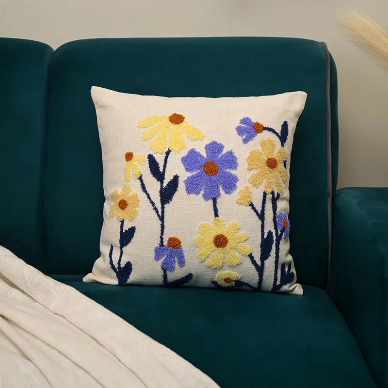 Andean Bloom Embroidered Cushion Cover media 5