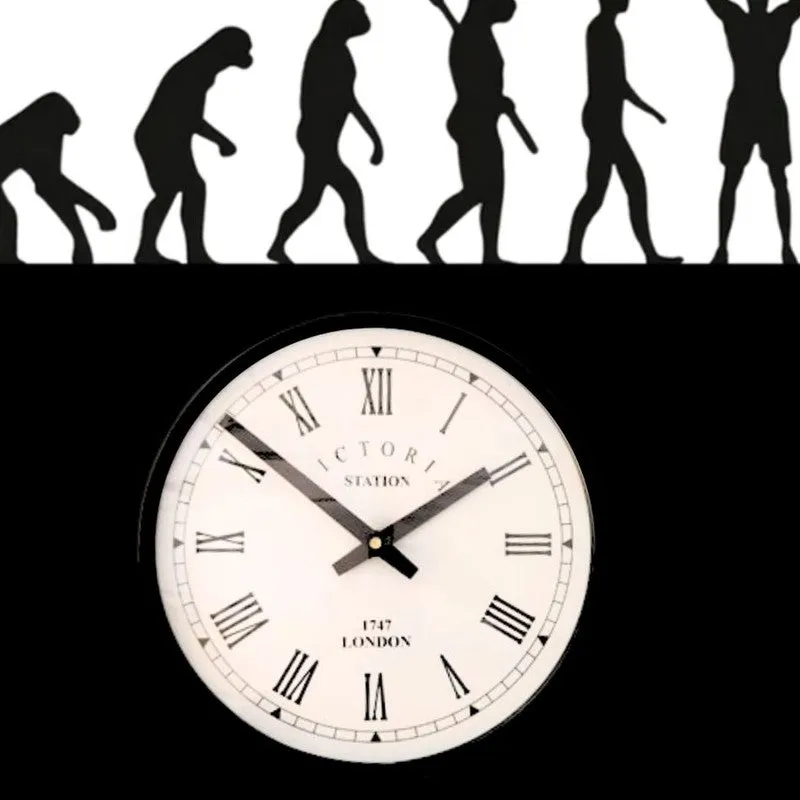 Evolution Steel Analog Wall Clock - Black media 5