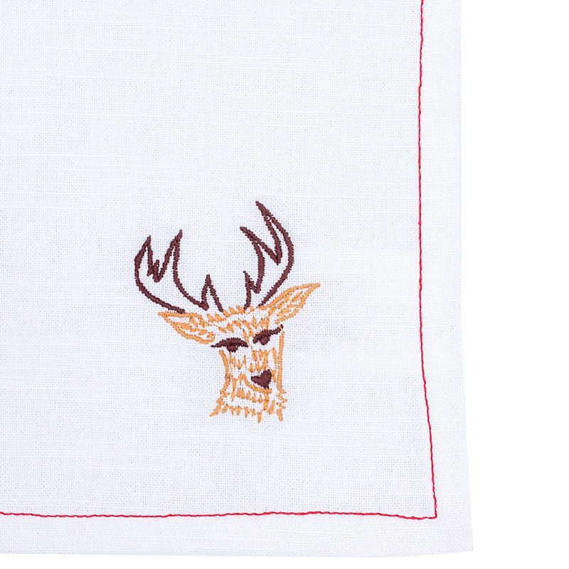 Jolly Reindeer Napkins (Off White) - Set Of Two media 4