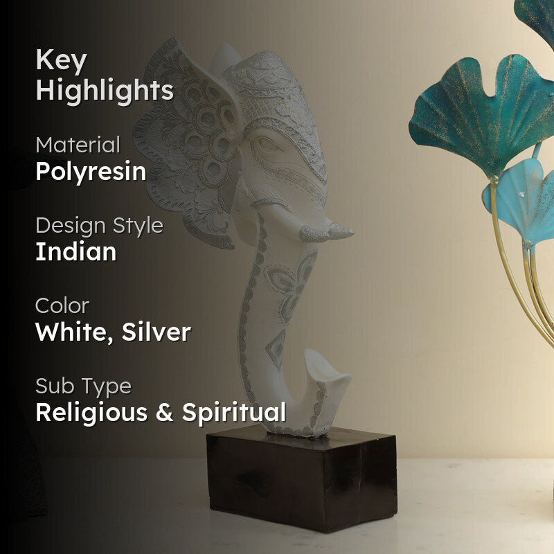 Elegant Elephant Showpiece - Silver media 2
