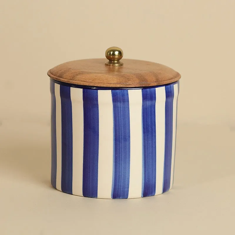 Strio Ceramic Jar (1000 mL Each) - Set Of Two media 3