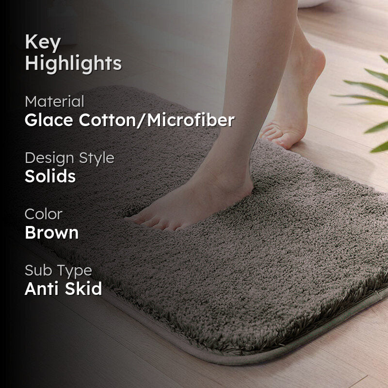 Toronto Touch Microfiber Bath Mat - Light Brown media 2