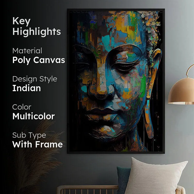 Cosmic Peace Wall Painting With Frame media 2