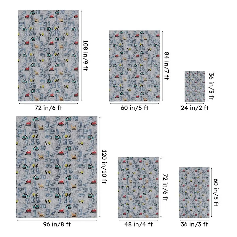Number Crane Carpet - Blue - 12