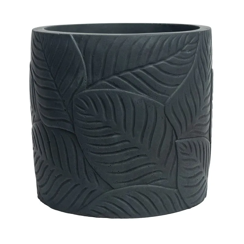 Leaf Print Planter - Black media 4