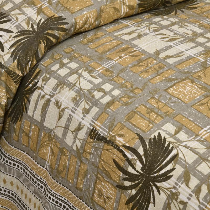 Coco Tree Checkers Cotton Bedsheet (Green) - 160 TC media 3