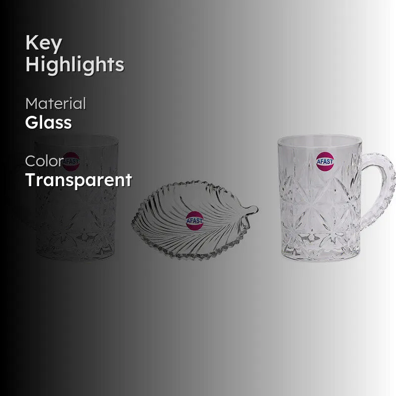 Doro (450 ML) Beer Glass & Snack Plate Combo - Three Piece Set media 2