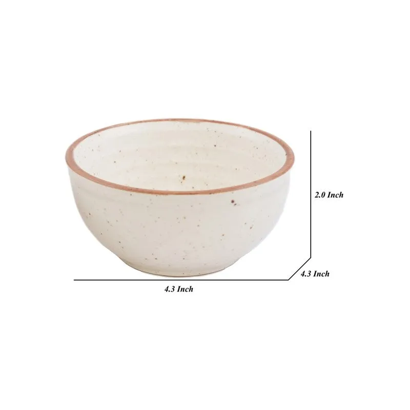 BiteCraft Ceramic Snack Bowls (White, 200 mL Each) - Set Of Two media 5
