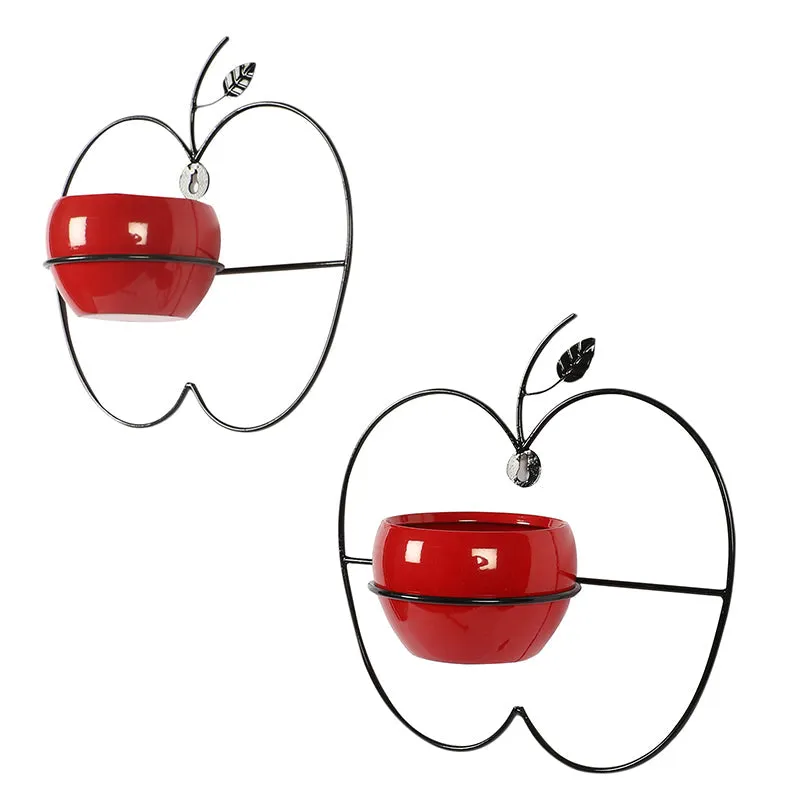 Clémence Iron Planter (Red) - Set Of Two media 4
