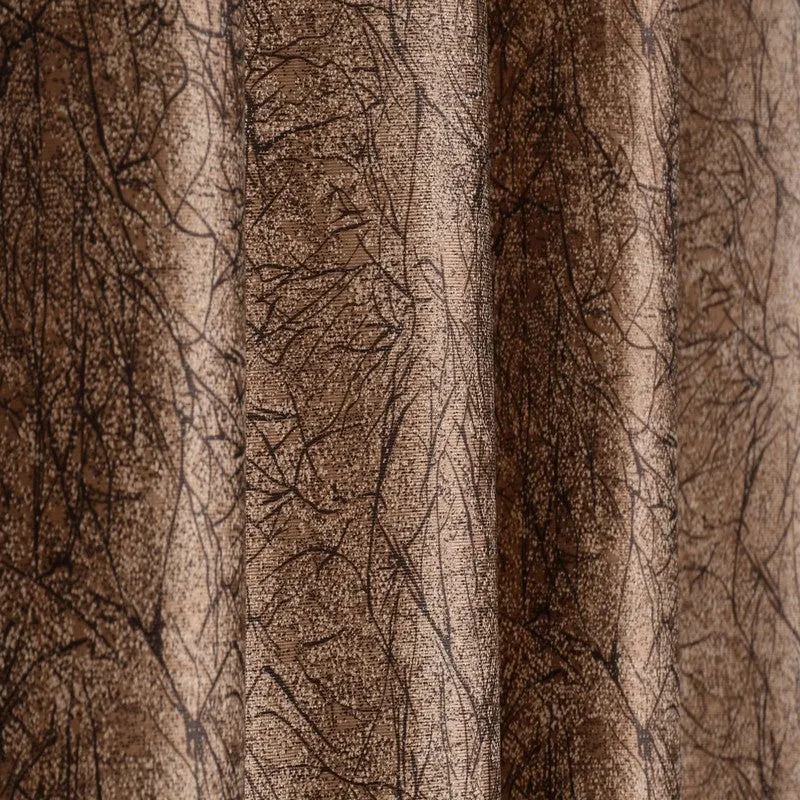 SoftFall Printed Curtains (Coffee) - Set Of Two media 5