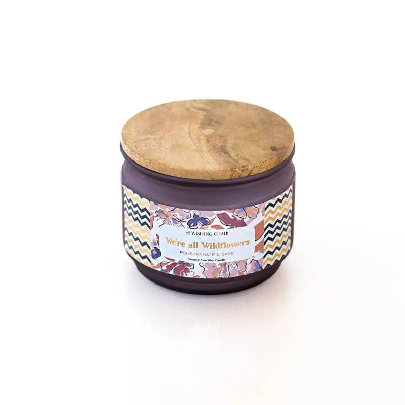 We're All Wildflowers Soy Wax Jar Scented Candle media 4
