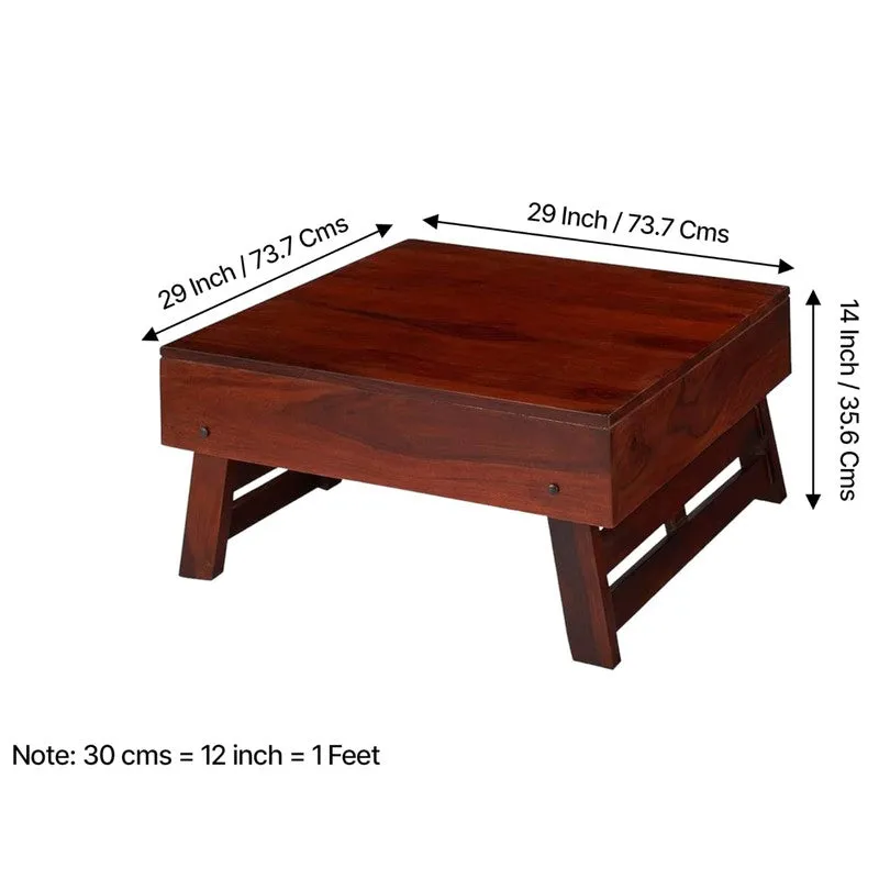 Servo Sheesham Wooden Center Table - Deep Brown media 12