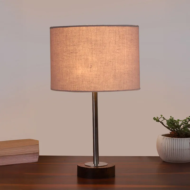 Cotin I Rodin Wooden Table Lamp - Grey,Silver,Brown media 2