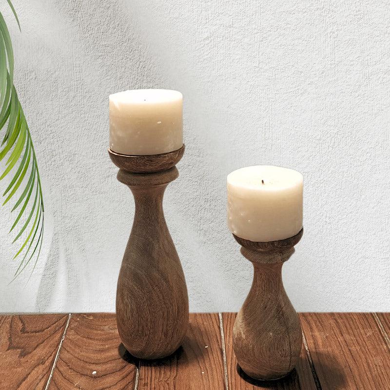 Toddle Mangowood Candle Holder - Set Of Two media 3