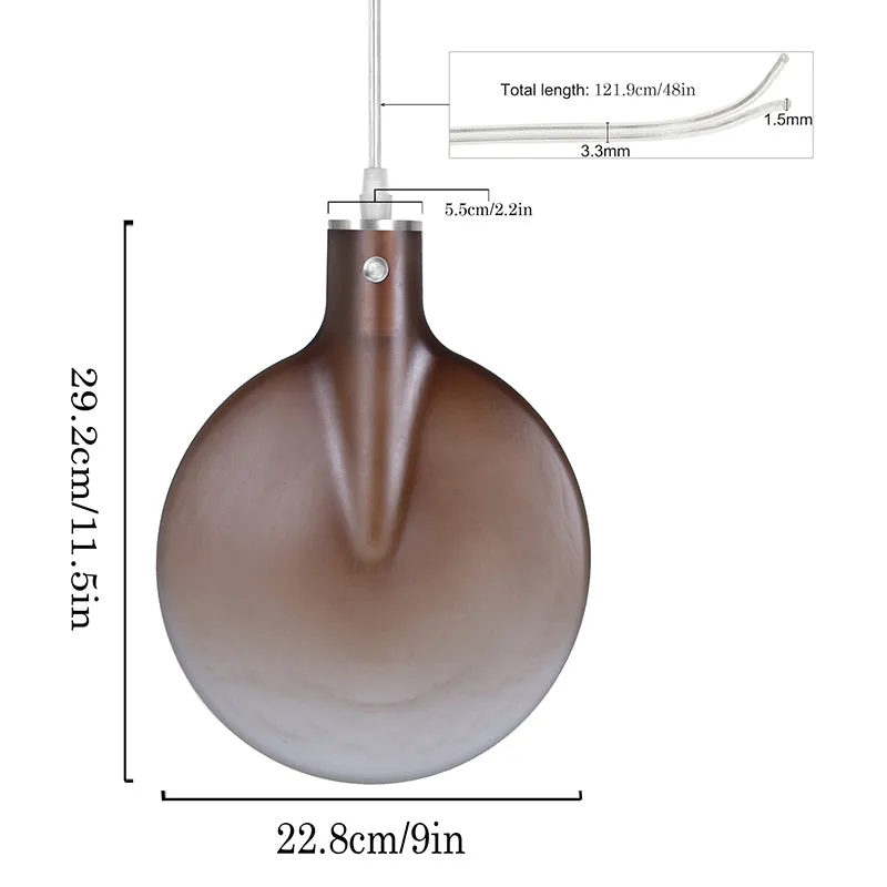 Idyll Glass Ceiling Lamp - Brown media 4