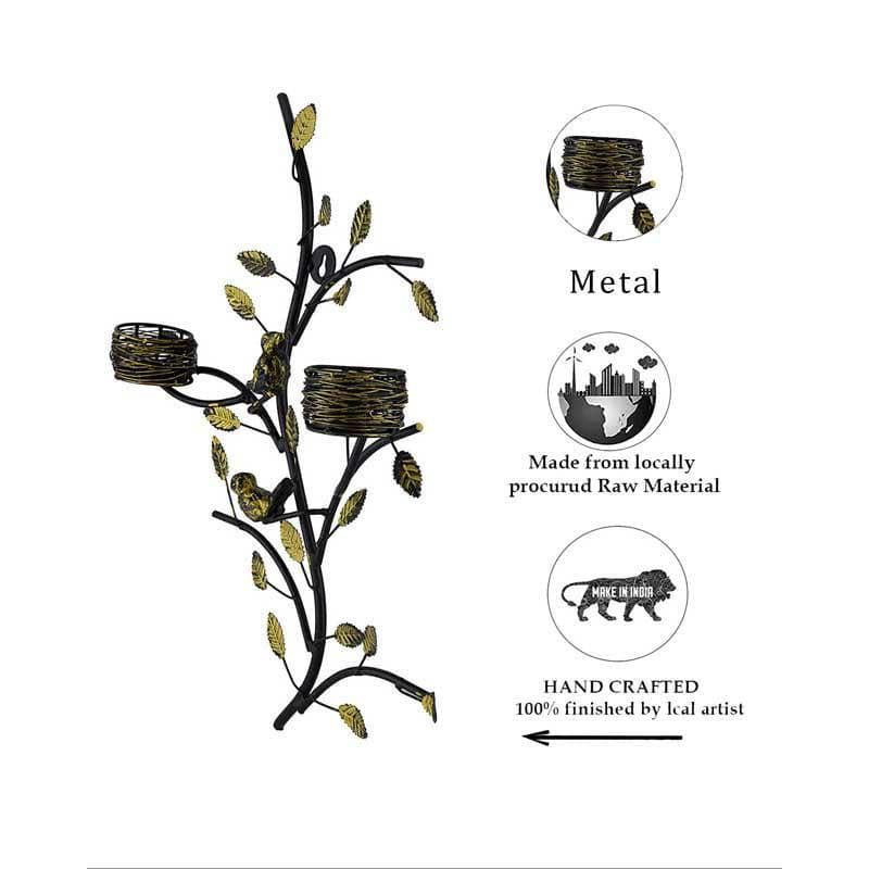 Patra Bird Branch Metal Candle Holder Wall Accent media 6