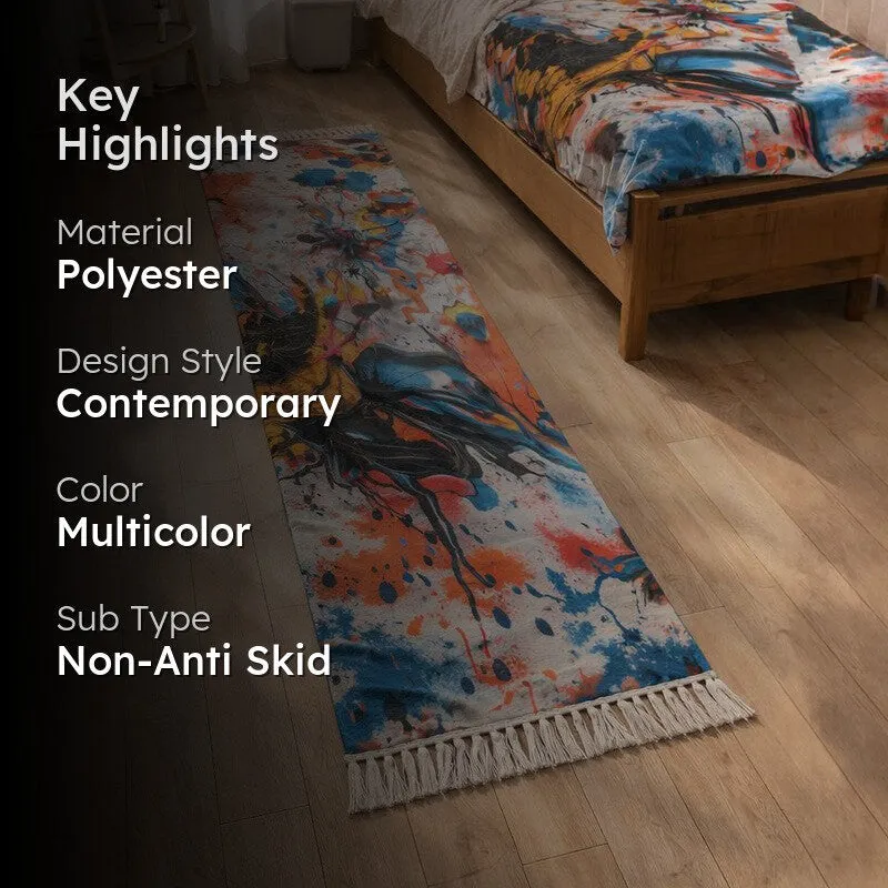 Abstract Splatter Runner Rug media 2